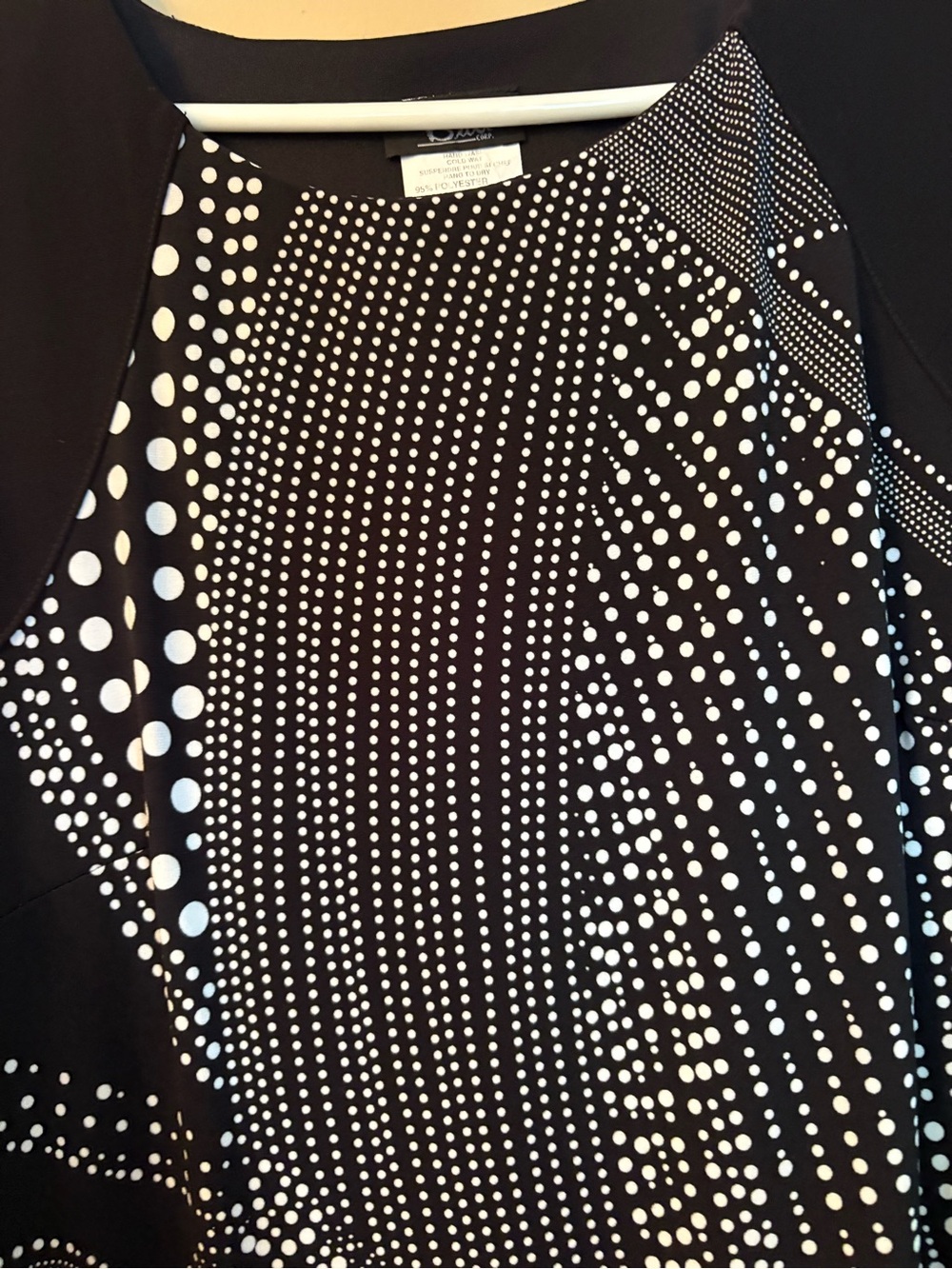 Bali Black Midi Dress with White Dot Pattern - Picture 5 of 7